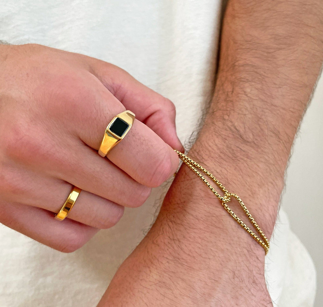 gold-jewelry-mens-waterproof-jewelry-rings-ad-bracelet