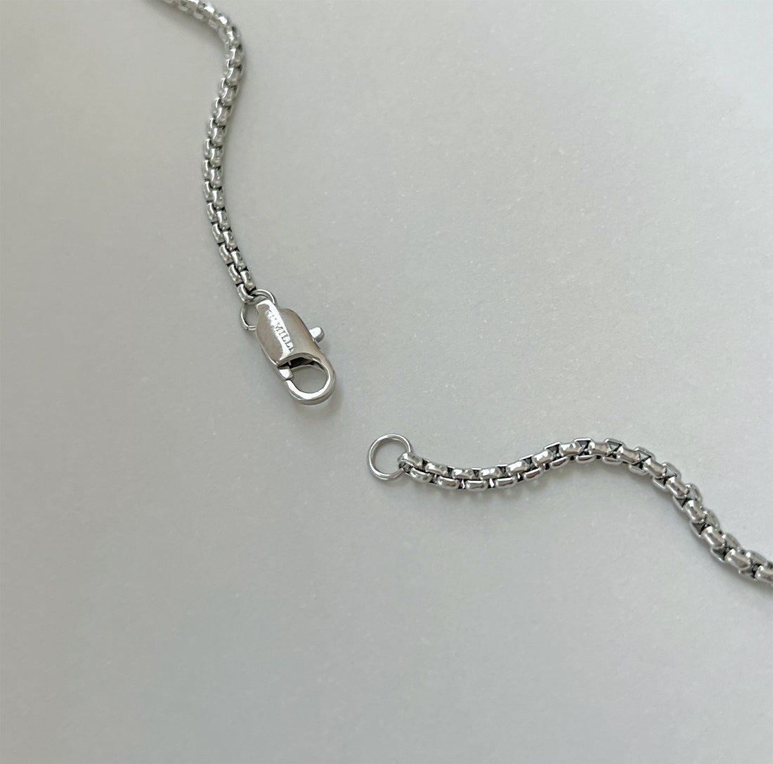 SILVER ROLO CHAIN NECKLACE - 3MM