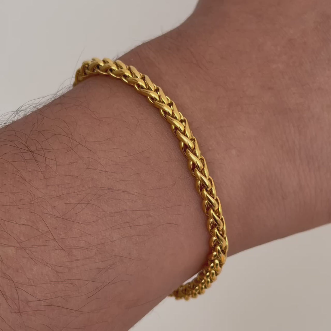 GOLD WHEAT CHAIN BRACELET - 5MM